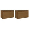 vidaXL Arm&aacute;rios de parede 2 pcs 60x30x35 cm pinho maci&ccedil;o castanho mel