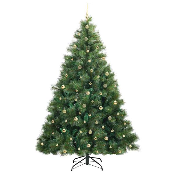 vidaXL &Aacute;rvore de Natal Artificial com 300 LEDs Verde 240 cm PE e PVC