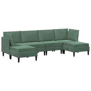 vidaXL Conjunto de M&oacute;veis para Sala de Estar 6 unid. Verde do Mar
