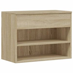 vidaXL Banco sapateira 60x30x45 cm derivados madeira carvalho sonoma