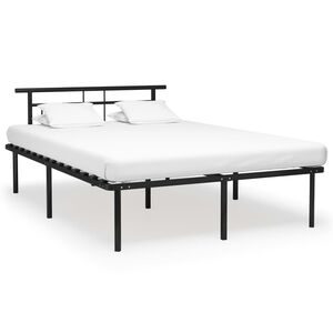 vidaXL Estrutura de cama metal 160x200 cm preto