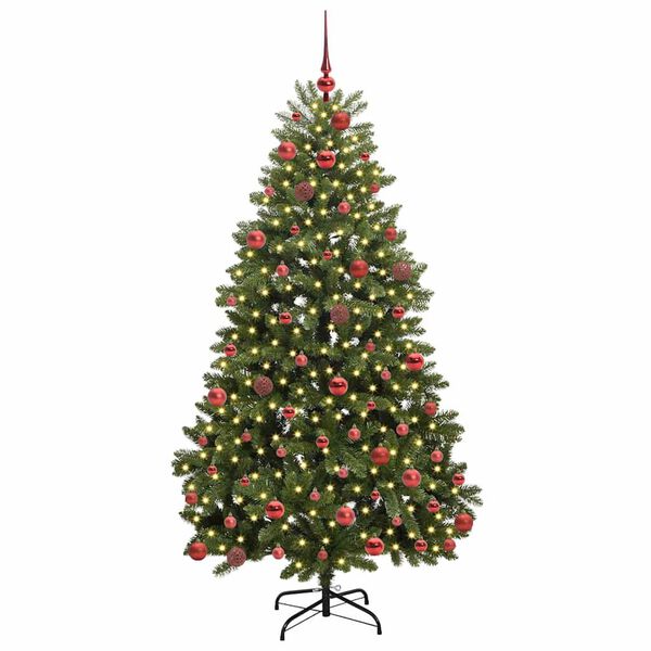 vidaXL &Aacute;rvore de Natal Artificial Verde 180 cm PVC e Metal