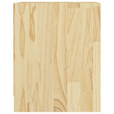 vidaXL Mesa de cabeceira 35,5x33,5x41,5 cm madeira de pinho maciça