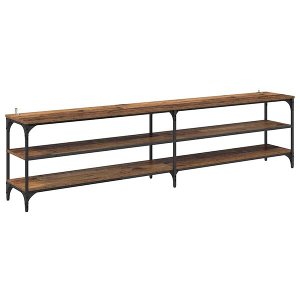 vidaXL Gabinete para TV Madeira Antiga 200 x 30 x 50 cm