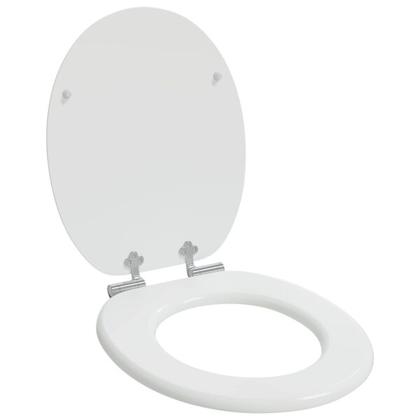 vidaXL Assento de Sanit&aacute;rio com Fechamento Suave Branco 44 x 38 cm