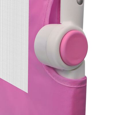 vidaXL Barra de segurança para cama de criança 2 pcs 150x42 cm rosa