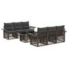 vidaXL Conjunto de Sof&aacute; de Jardim 7 unid. Cinza e Cinza Escuro vime PE