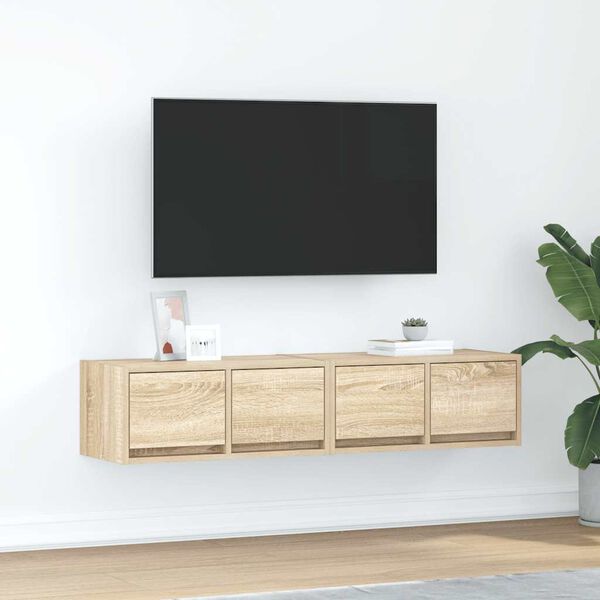 vidaXL M&oacute;veis de TV 2pcs 60x31x25,5cm deriv. madeira carvalho sonoma