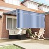 vidaXL Toldo Retr&aacute;til Azul e Branco 350 x 250 cm Poli&eacute;ster e Alum&iacute;nio