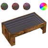 vidaXL Mesa de centro luzes LED Infinity 90x50x30 cm carvalho fumado