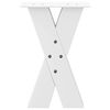vidaXL P&eacute;s para mesa de centro em formato de X, 2 pe&ccedil;as, branco, 38x(42-43) cm, a&ccedil;o