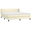 vidaXL Cama com molas/colch&atilde;o 180x200 cm couro artificial cor creme