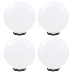 vidaXL Candeeiros esf&eacute;ricos LED 4 pcs 30 cm PMMA