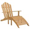 vidaXL Cadeira Adirondack c/ apoio p&eacute;s madeira de teca maci&ccedil;a