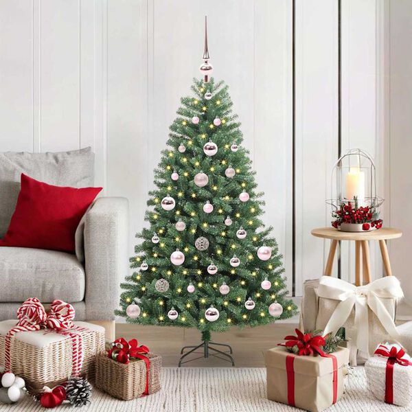 vidaXL &Aacute;rvore de Natal Articulada Artificial Verde 120 cm PVC e Metal