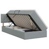 vidaXL Cama com arruma&ccedil;&atilde;o e colch&atilde;o Cinzento-claro 90 x 190 cm Veludo