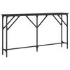 vidaXL Mesa consola 140x23x75 cm derivados de madeira preto