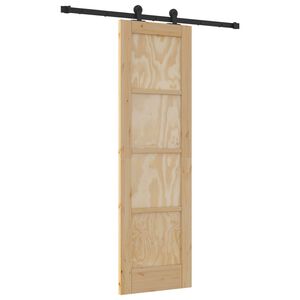 vidaXL Porta Deslizante ORKDAL 61 x 198,5 cm Madeira de Pinho Maci&ccedil;a