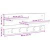 vidaXL Cabideiro de Parede Cinzento 90 x 15 x 36 cm Madeira processada