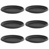 vidaXL Bandeja Redonda de Flores 6 pcs Preto &Oslash; 14 x 2 cm Pl&aacute;stico