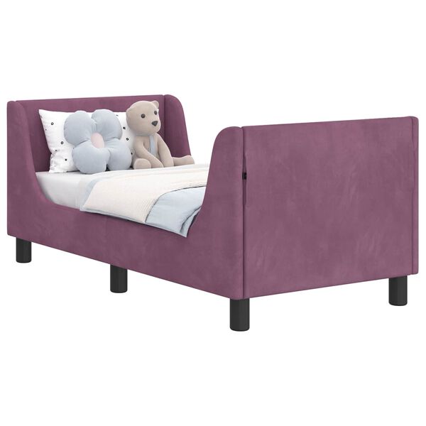 vidaXL Estrutura de Cama para Crian&ccedil;a com Cabeceira Roxo 70 x 140 cm