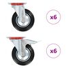 vidaXL 12 pcs rodas girat&oacute;rias 160 mm