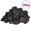 vidaXL Pedras vulc&acirc;nicas 10 kg 3-5 cm preto