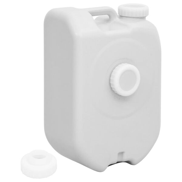 vidaXL Tanque de &aacute;gua port&aacute;til com adaptador 24 L cinzento