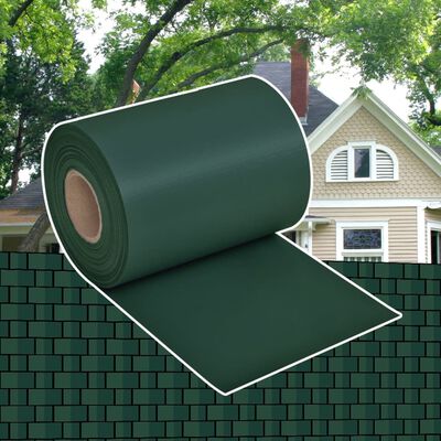 vidaXL Painel de privacidade para jardim 70x0,19 m PVC verde