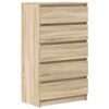 vidaXL Arm&aacute;rio de gavetas 60x36x103 cm deriv. madeira carvalho sonoma
