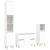 vidaXL 3 pcs conjunto m&oacute;veis casa de banho derivados de madeira branco