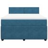 vidaXL Cama boxspring com colch&atilde;o 140x190 cm veludo azul