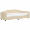 vidaXL Sof&aacute;-cama com colch&atilde;o 80x200 cm tecido cor creme