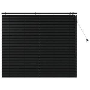 vidaXL Cortina Veneziana Preto 145 x 130 cm 35 mm