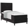 vidaXL Cama Box com colch&atilde;o com cabeceira Preto 100 x 200 cm Veludo