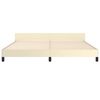 vidaXL Estrutura de cama c/ cabeceira couro artificial 200x200cm creme