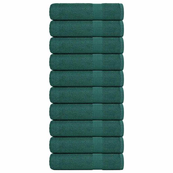 vidaXL Toalhas de banho 10 pcs 70x140 cm 360 gsm 100% algod&atilde;o verde