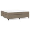 vidaXL Estrutura de cama com molas 180x200 cm tecido castanho-acinzentado