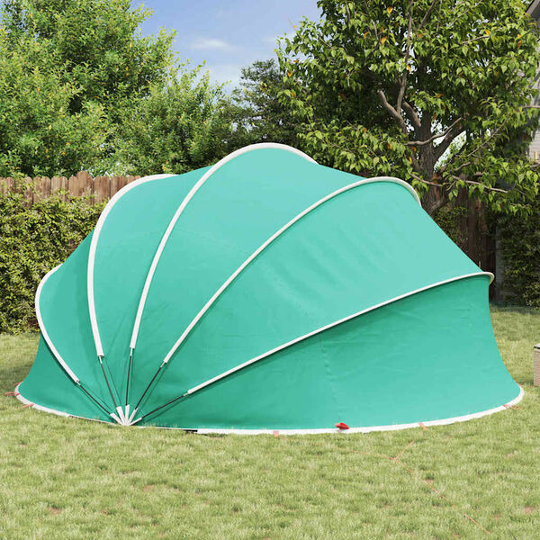 vidaXL C&uacute;pula de Piscina Manual Verde 472 x 460 x 229 cm