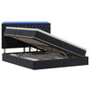 vidaXL Cama de Armazenamento LED com Colch&atilde;o Preto 160 x 200 cm Veludo