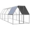 vidaXL Galinheiro de exterior 2x8x2 m a&ccedil;o galvanizado