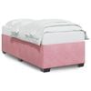 vidaXL Estrutura de cama 90x200 cm veludo rosa