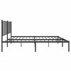 vidaXL Estrutura de cama com cabeceira 135x190 cm metal preto
