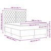 vidaXL Cama Box Spring LED Cinzento-claro 140 x 200 cm Veludo