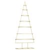 vidaXL &Aacute;rvore de Natal de metal Ouro 180 cm A&ccedil;o com Revestimento em P&oacute;