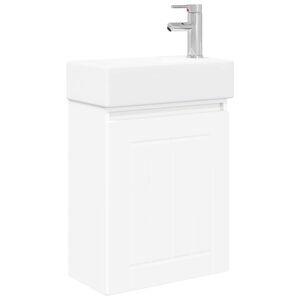 vidaXL Conjunto de M&oacute;veis de Banheiro com Torneira Branco