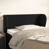 vidaXL Cabeceira de cama c/ abas veludo 83x23x78/88 cm preto