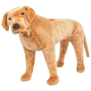 vidaXL C&atilde;o labrador em peluche castanho claro XXL