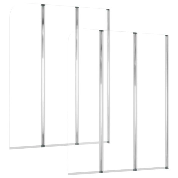 vidaXL Cabines de duche 2 pcs 104x130 vidro temperado transparente