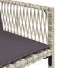 vidaXL 7 pcs conj. jantar p/ jardim c/ almofad&otilde;es vime PE cinza-claro